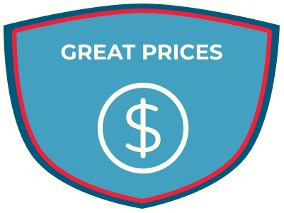 great prices badge for professional carpet cleaning